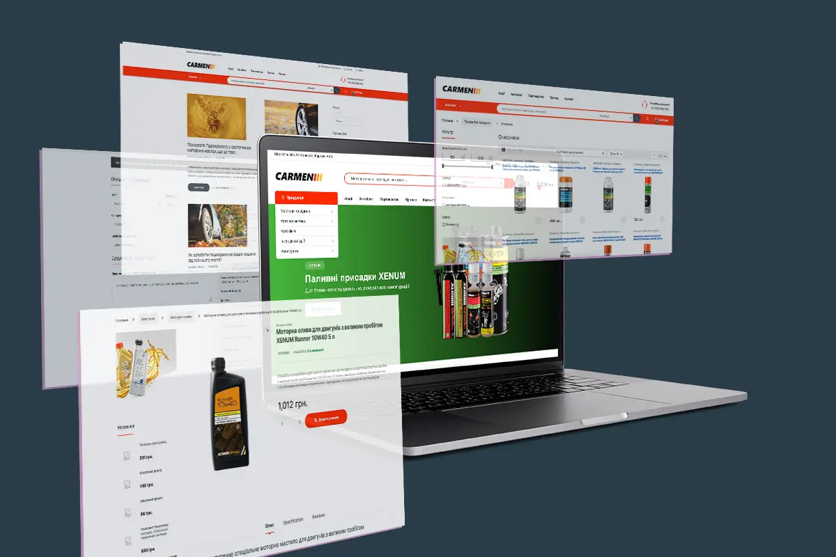 Marketplace Website and Branding for Carmen Ukraine