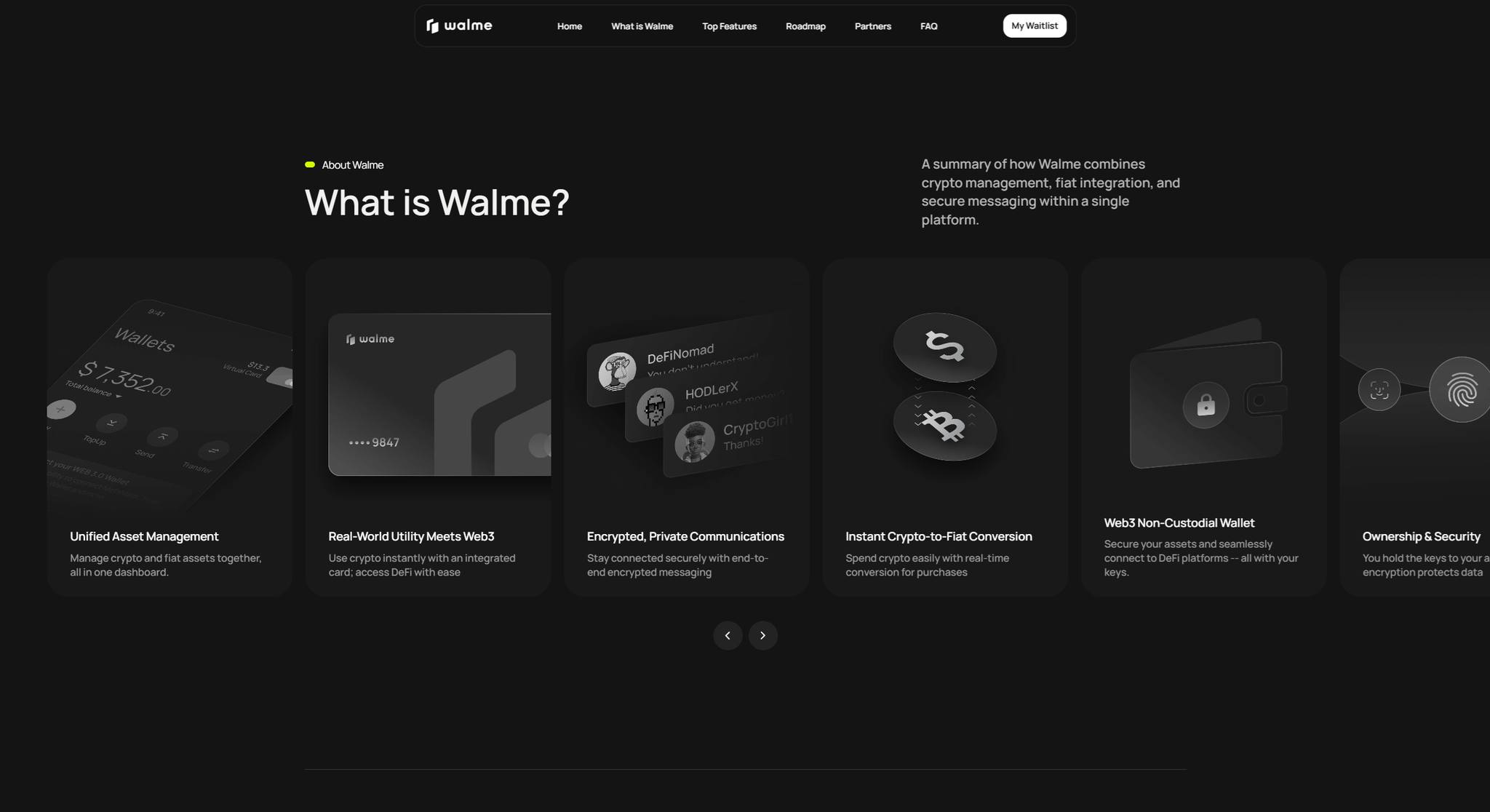 Landing for walme.io fundraising gallery image